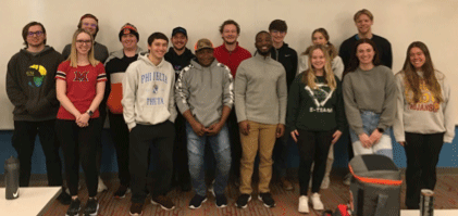 Students at Valmet workshop