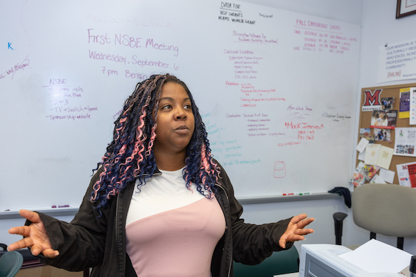 Keisha Norris in her office at Miami University