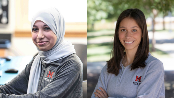 Portraits of Hafsa El Harchi and Grace Holmes