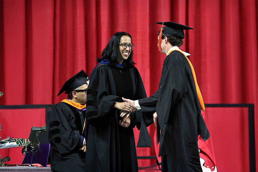 Dean Sukumaran at Spring 2025 graduation