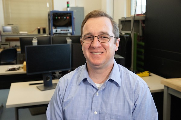 Mark Scott pictured in his lab.