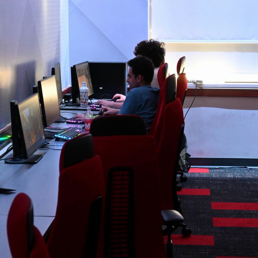 E-sports gaming room located at Armstrong Student Center