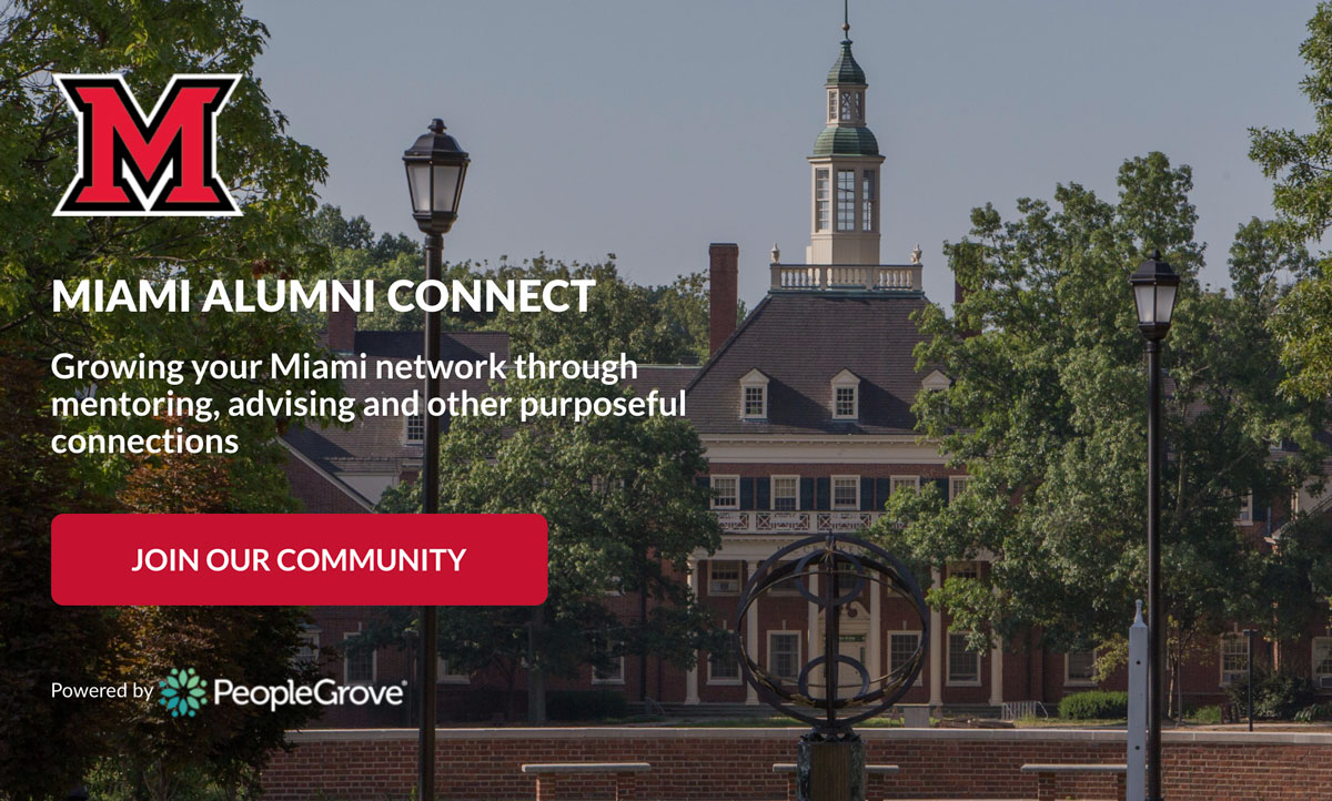 Image of Miami Alumni Connect home webpage