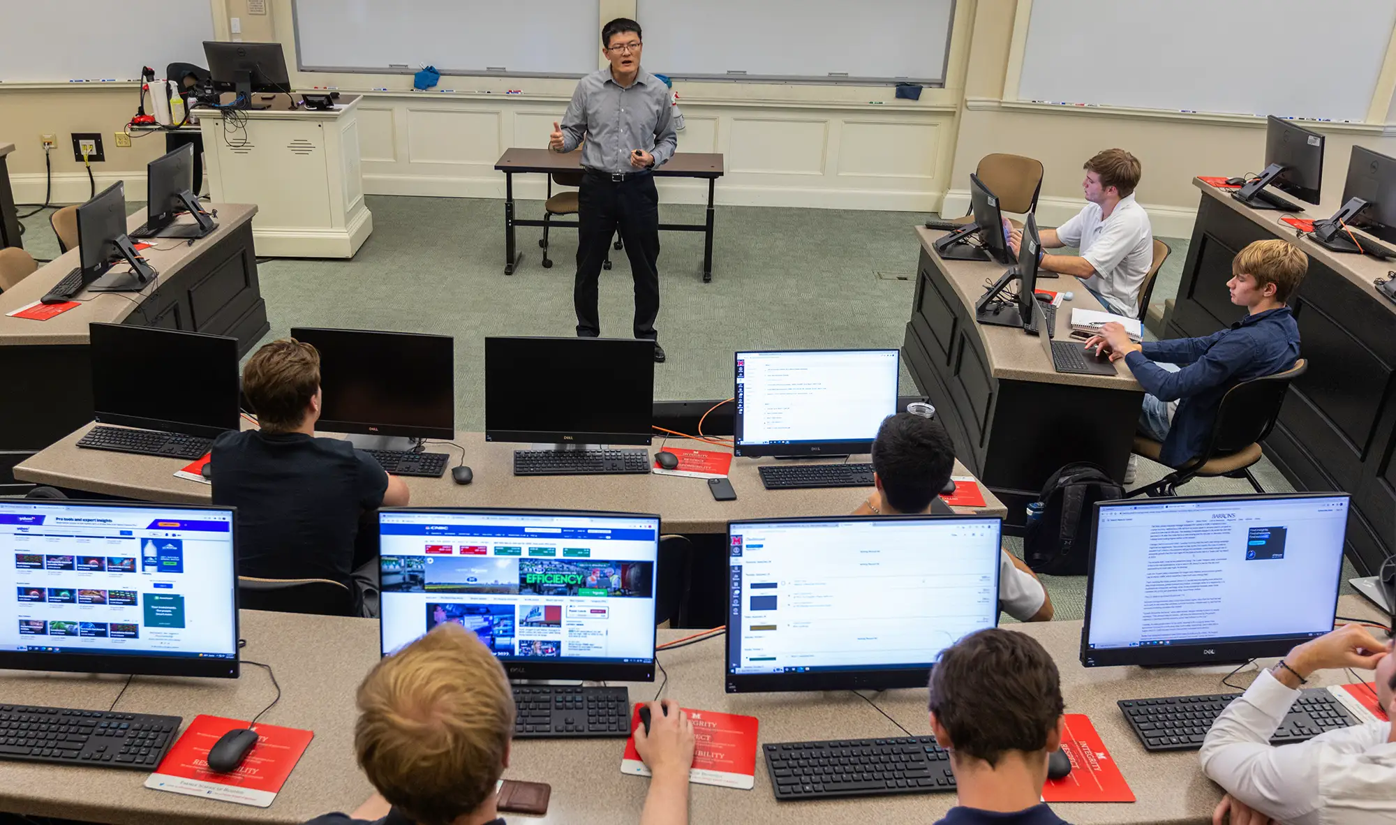 Accounting student in classroom