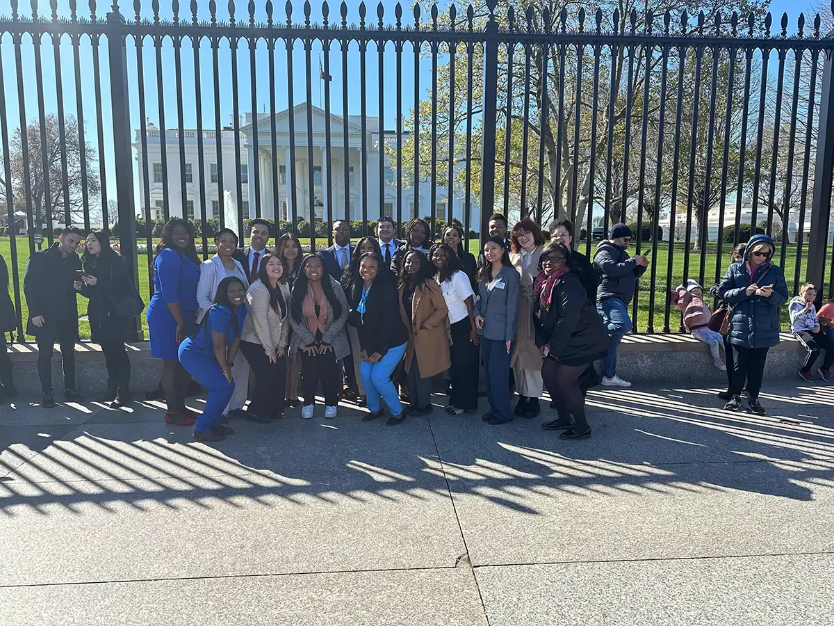 Miami students in front of the White House