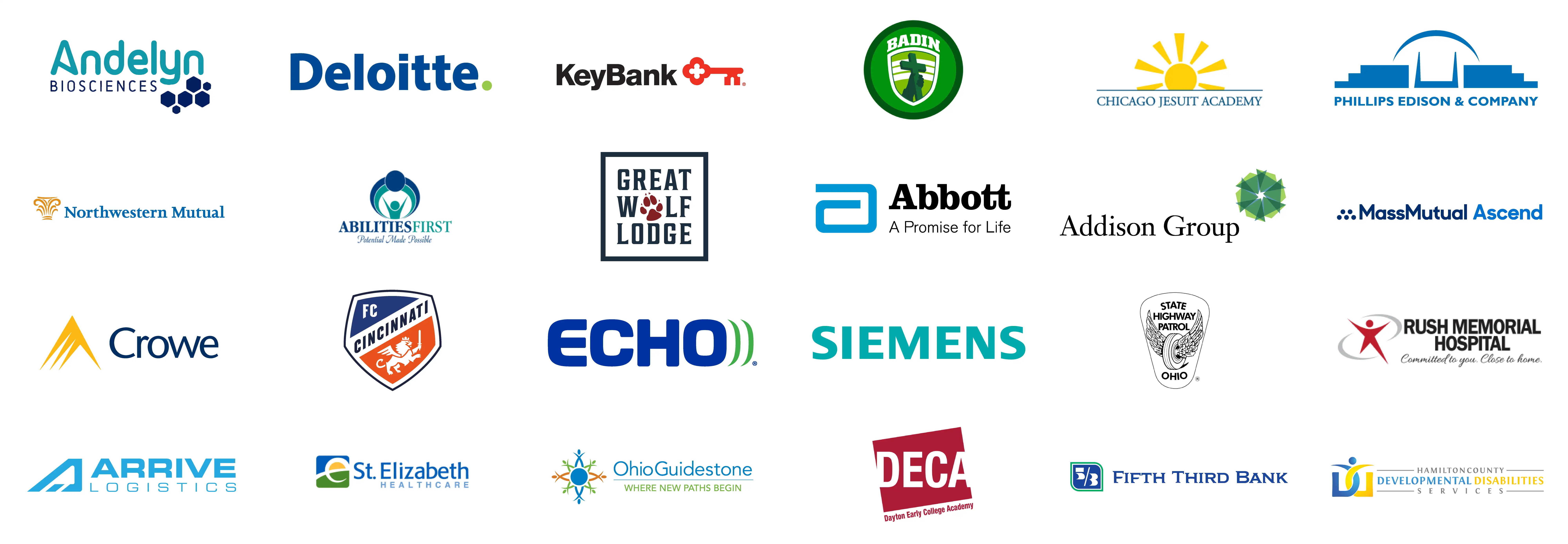 various employer logos