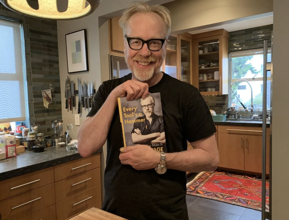 The cover of Adam Savage's book, Every Tool's a Hammer.