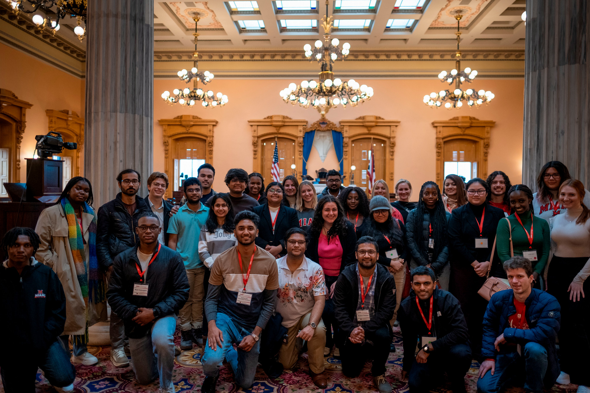 PCLS participants pose in the Ohio Statehouse.