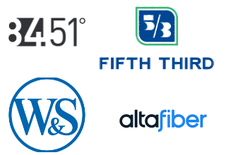 Logos of 8451°, Fifth Third Bank, W&S, and Altafiber.