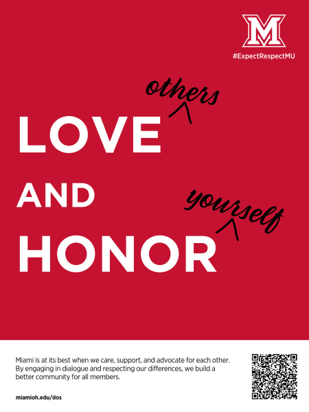 Love others and honor yourself poster.
