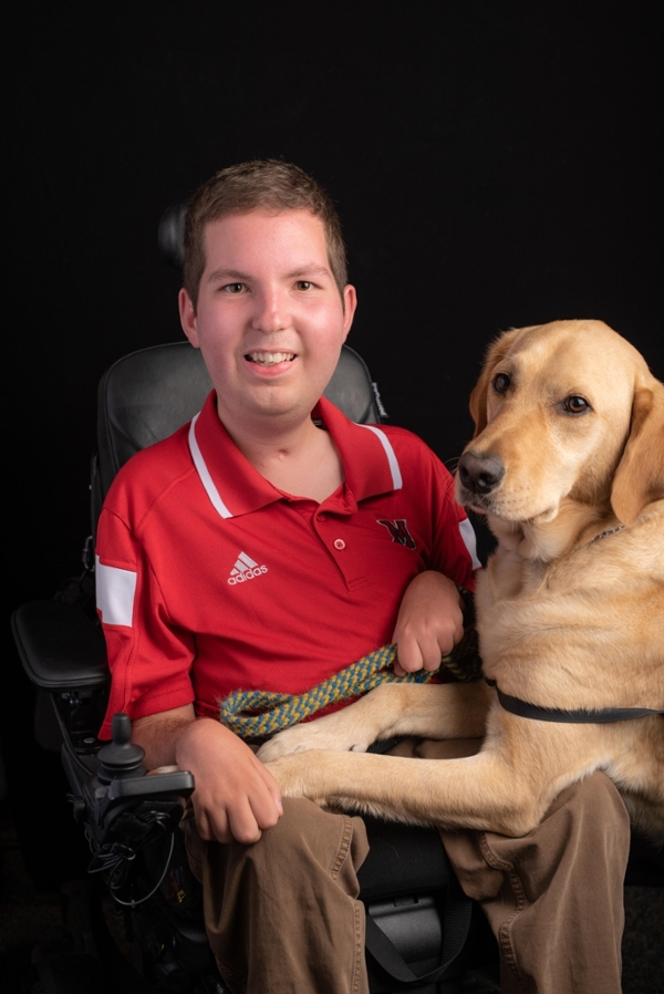 Dan Darkow with service dog Julep