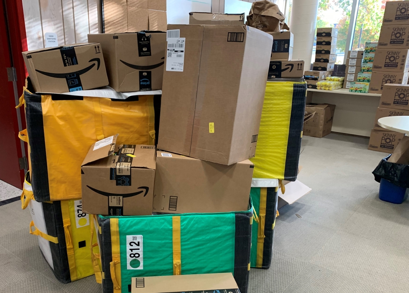 piled packages