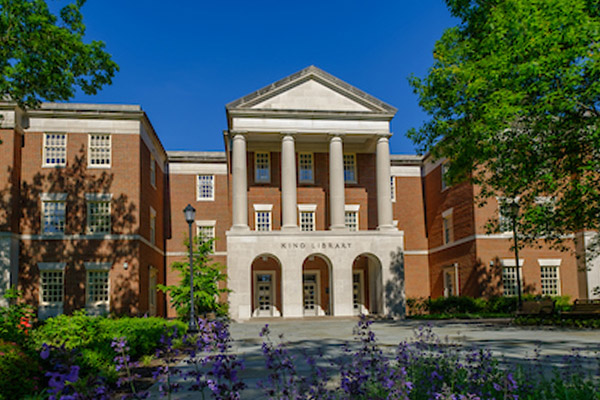 The exterior of King Library.