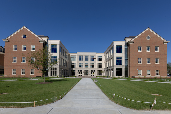 The exterior of the Clinical Health Sciences and Wellness Facility.