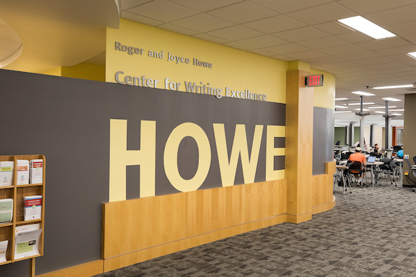 The interior of the Howe Writing Center.