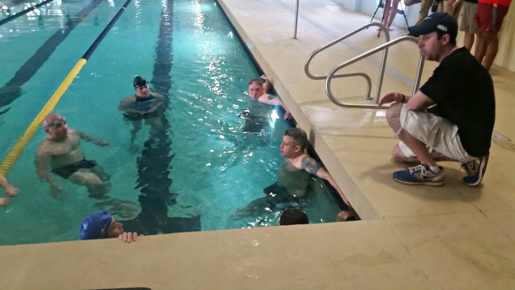 Military training in the pool