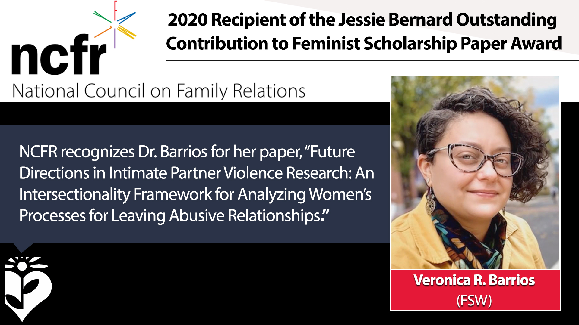NCFR 2020 Outstanding Paper