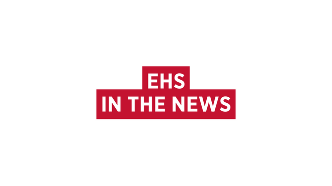 an announcement with the words EHS in the News
