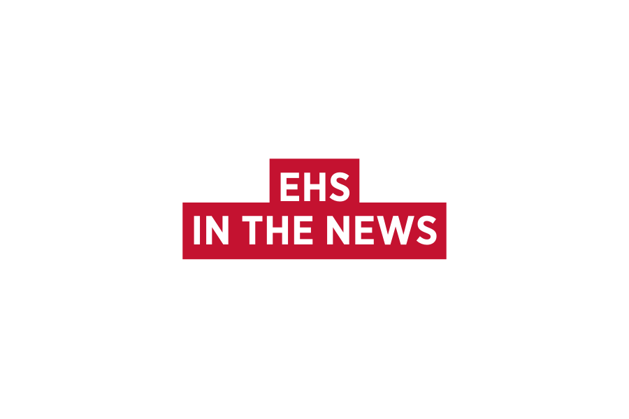 an announcement with the words EHS in the News
