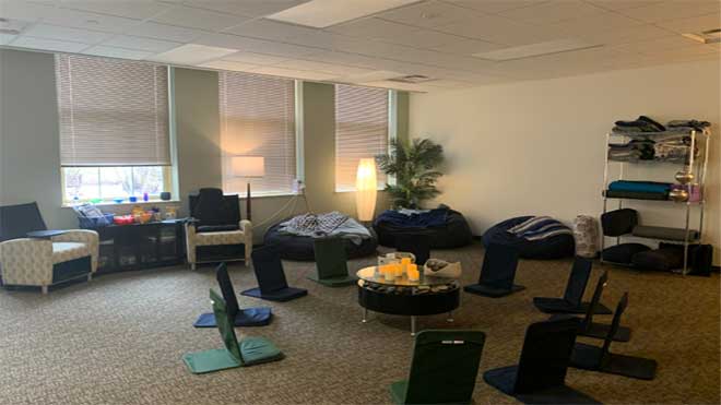 Mindfulness space in McGuffey Hall