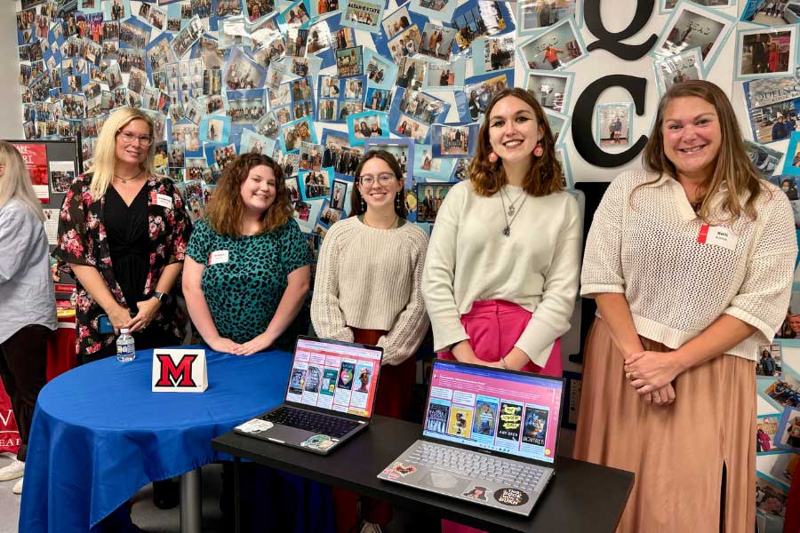 EHS students highlighting EHS initiatives at the event