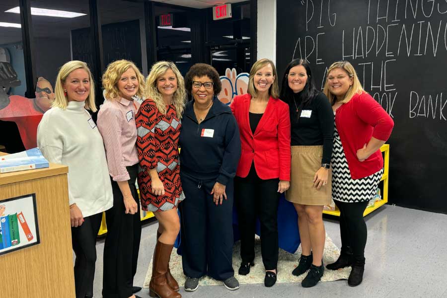 Sharon Draper with event attendees
