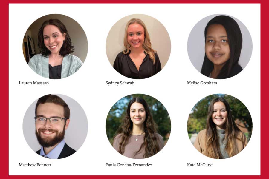 Lauren Massaro, Sydney Schwab, Melise Gresham, Matthew Bennett, Paula Concha-Fernandez, and Kate McCune