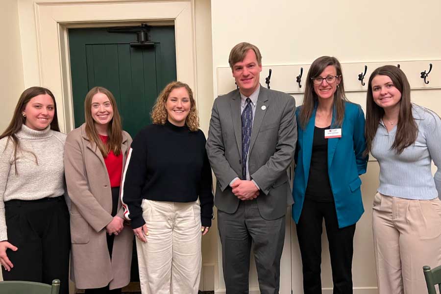 Dean Noltemeyer and students meeting with Bryan Stout, Ohio Department of Children & Youth