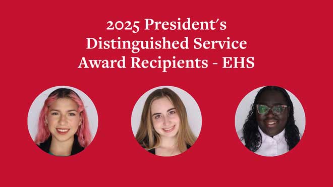 2025 President’s Distinguished Service Award Recipients EHS