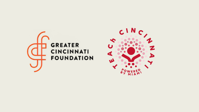 Logos for the Greater Cincinnati Foundation and TEACh Cincinnati.
