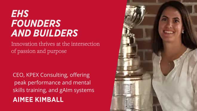 Miami University EHS Founders and Builders CEO, KPEX Consulting, offering peak performance and mental skills training, and gAIm systems Aimee Kimball.