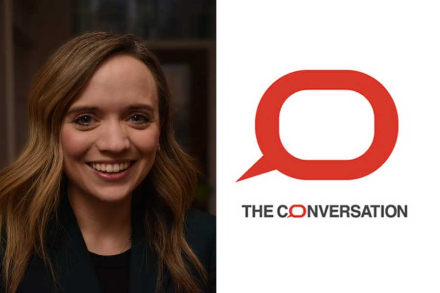 Bryn Beeder along side The Conversation logo.