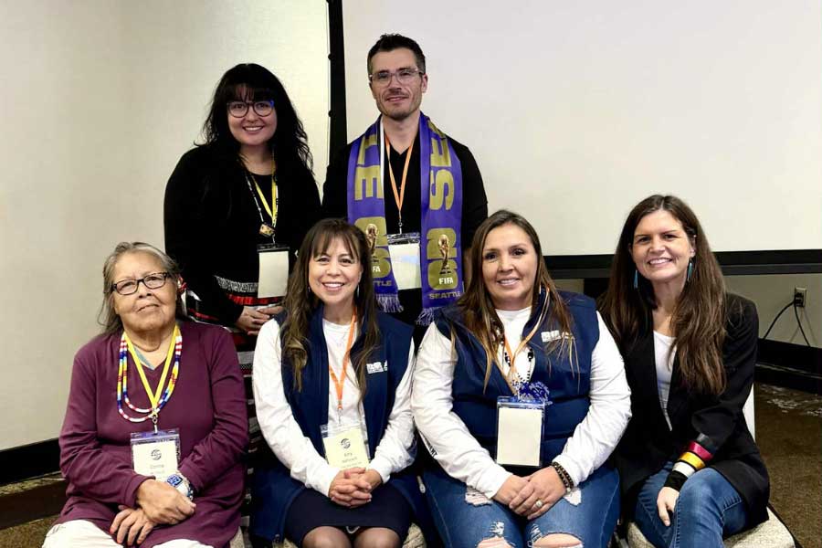 Sean Seiler, members of The Puyallup Tribe of Indians, and their FIFA World Cup 2026 marketing team.
