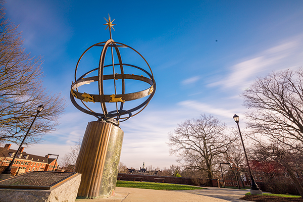 The sundial on campus.