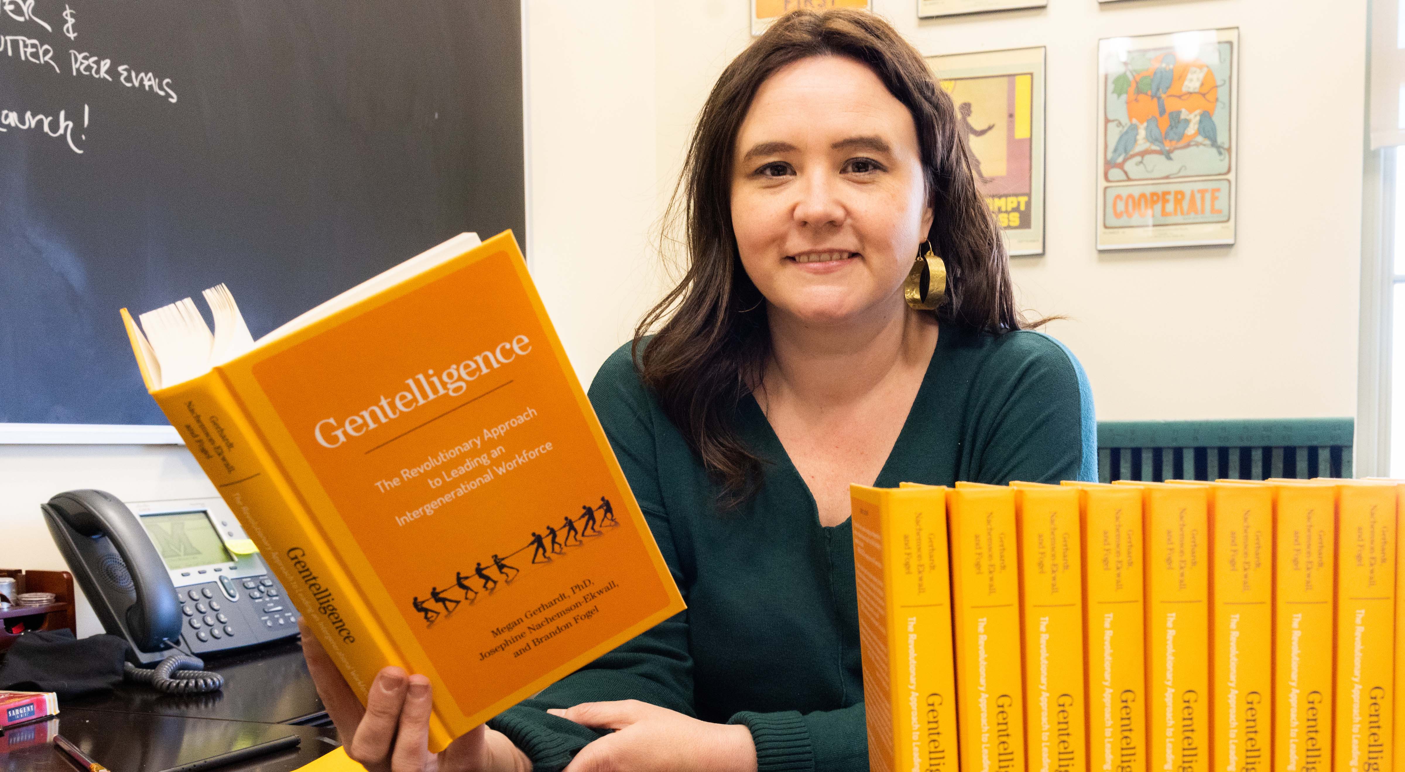 Megan Gerhardt with her 2021 book