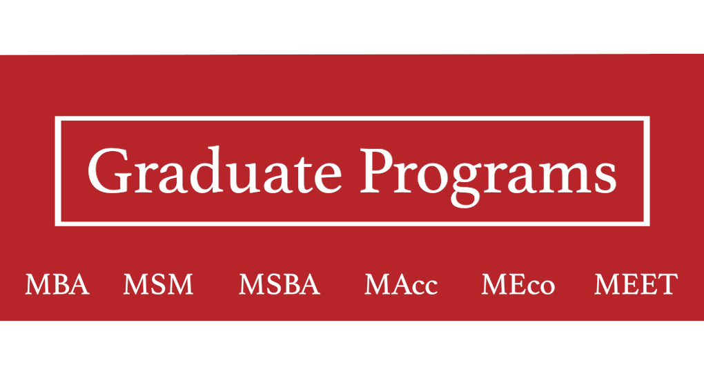 red box with graduate programs text