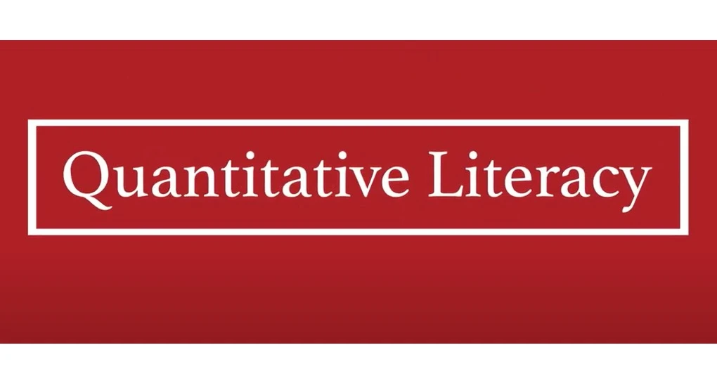 red box with quantitative literacy text