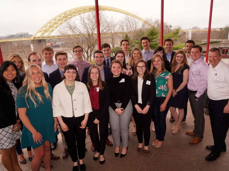 Center for Business Leadership student group on trip