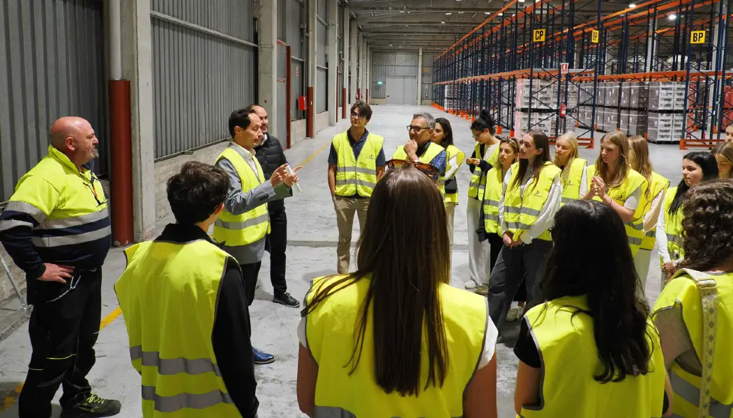 Farmer School students visit CT Burgos during a summer study-abroad program to Spain.