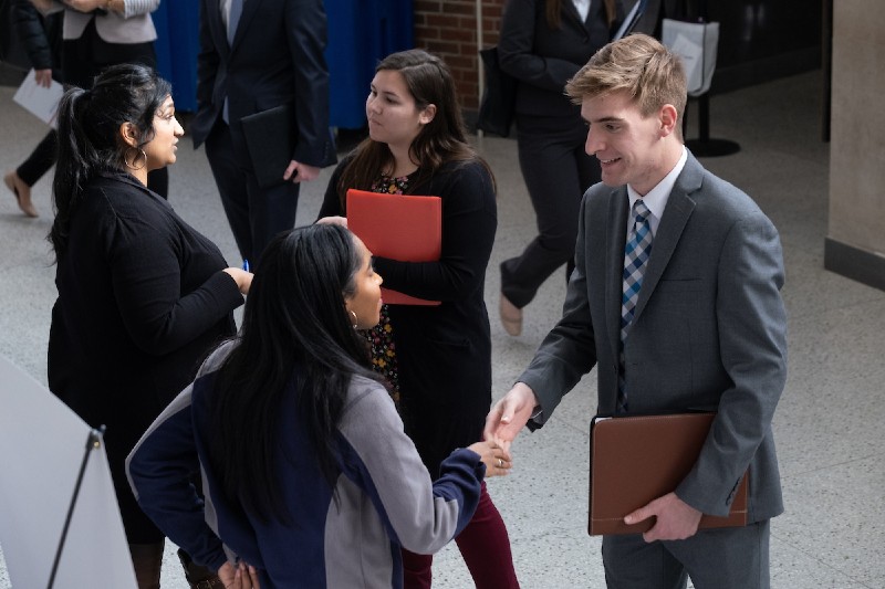 Employers meet with Miami students at the career fair