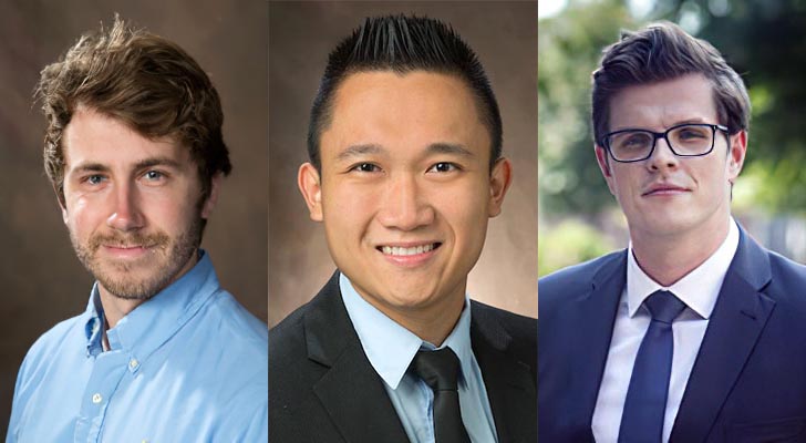 Wolff, Vu, and Lindequist head shots