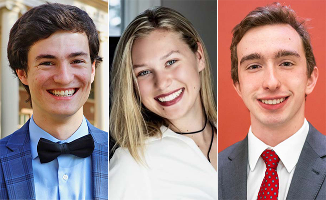 Headshots of Aidan, Natalie, and Ben