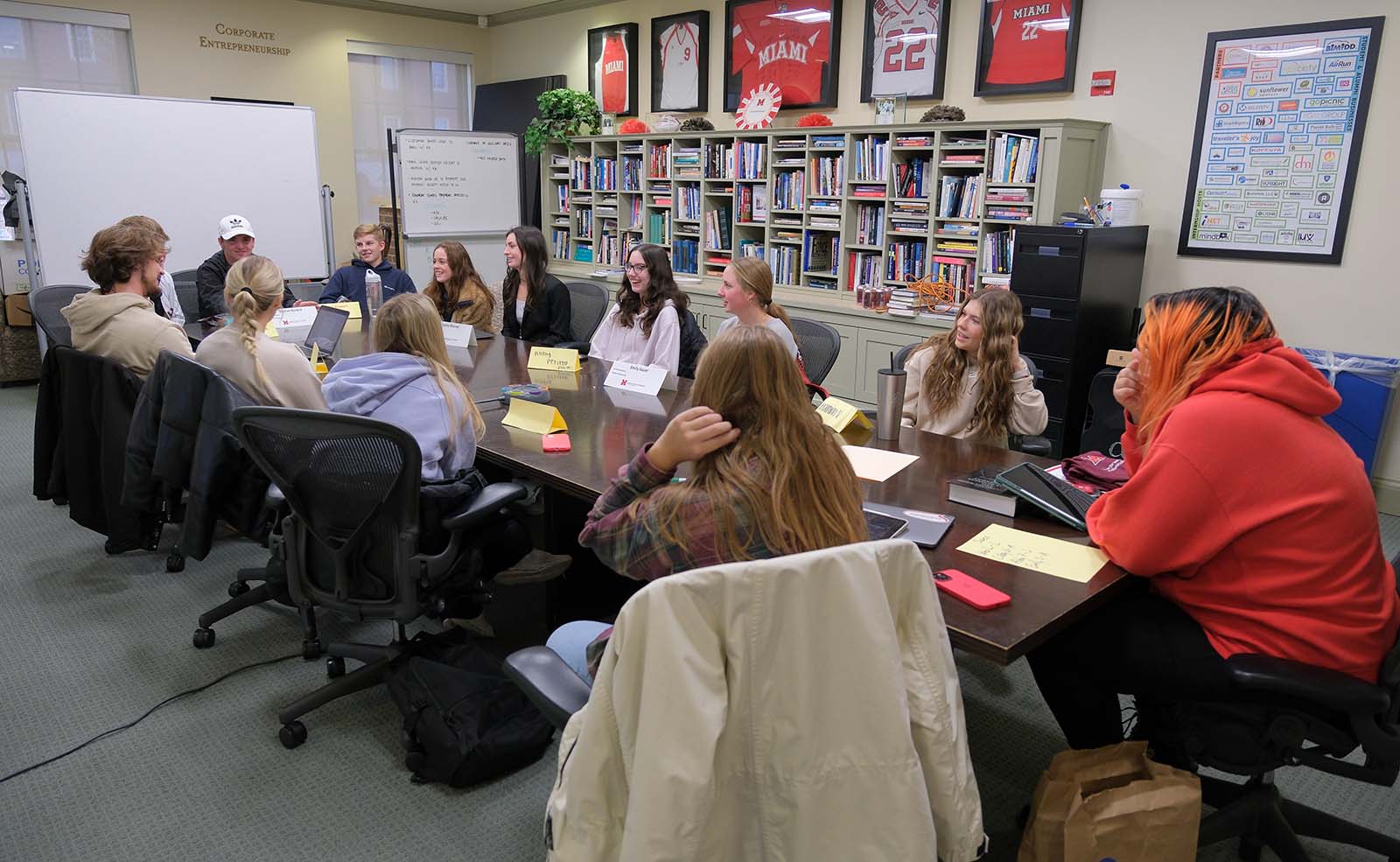 Group of students in discussion