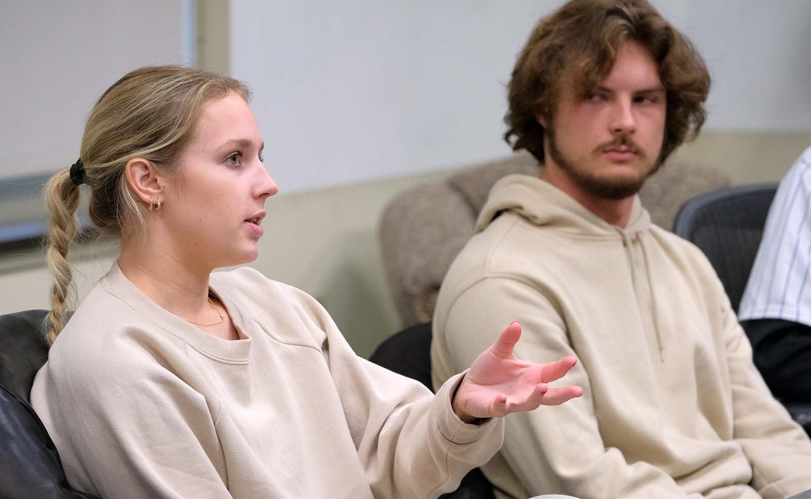 Female student talking