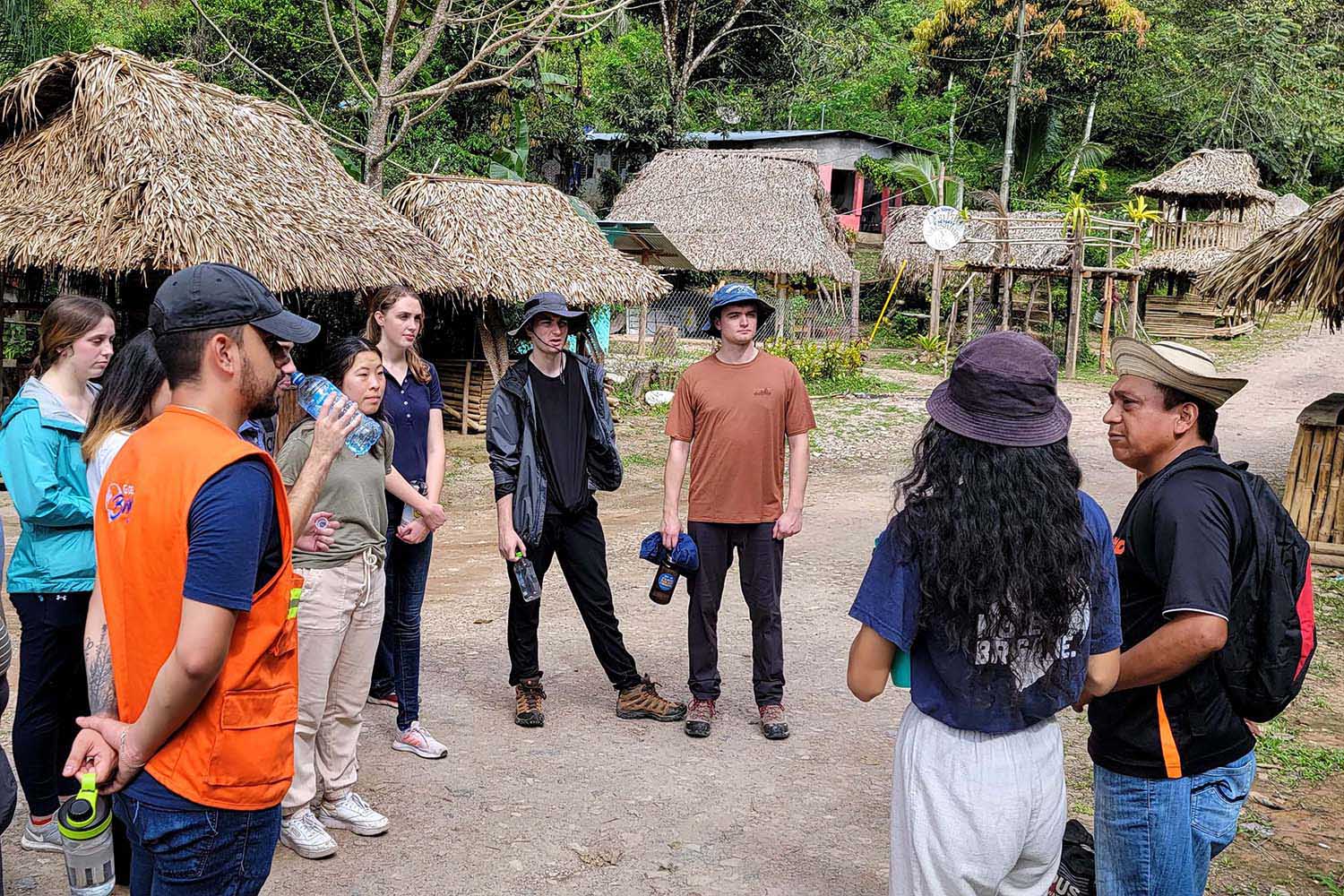 Students in a village