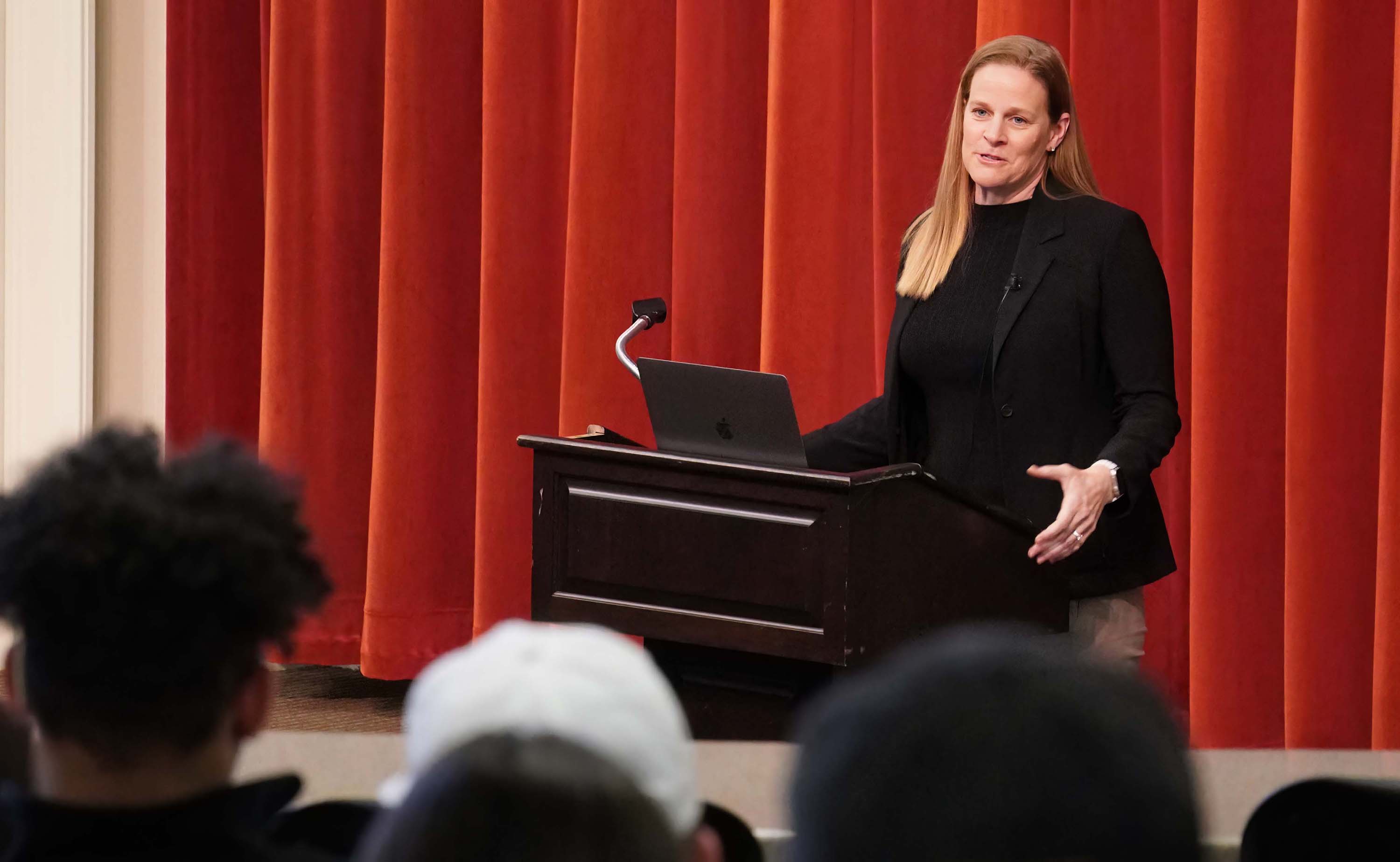 Cindy Cone giving her Anderson Distinguished Lecture Series talk