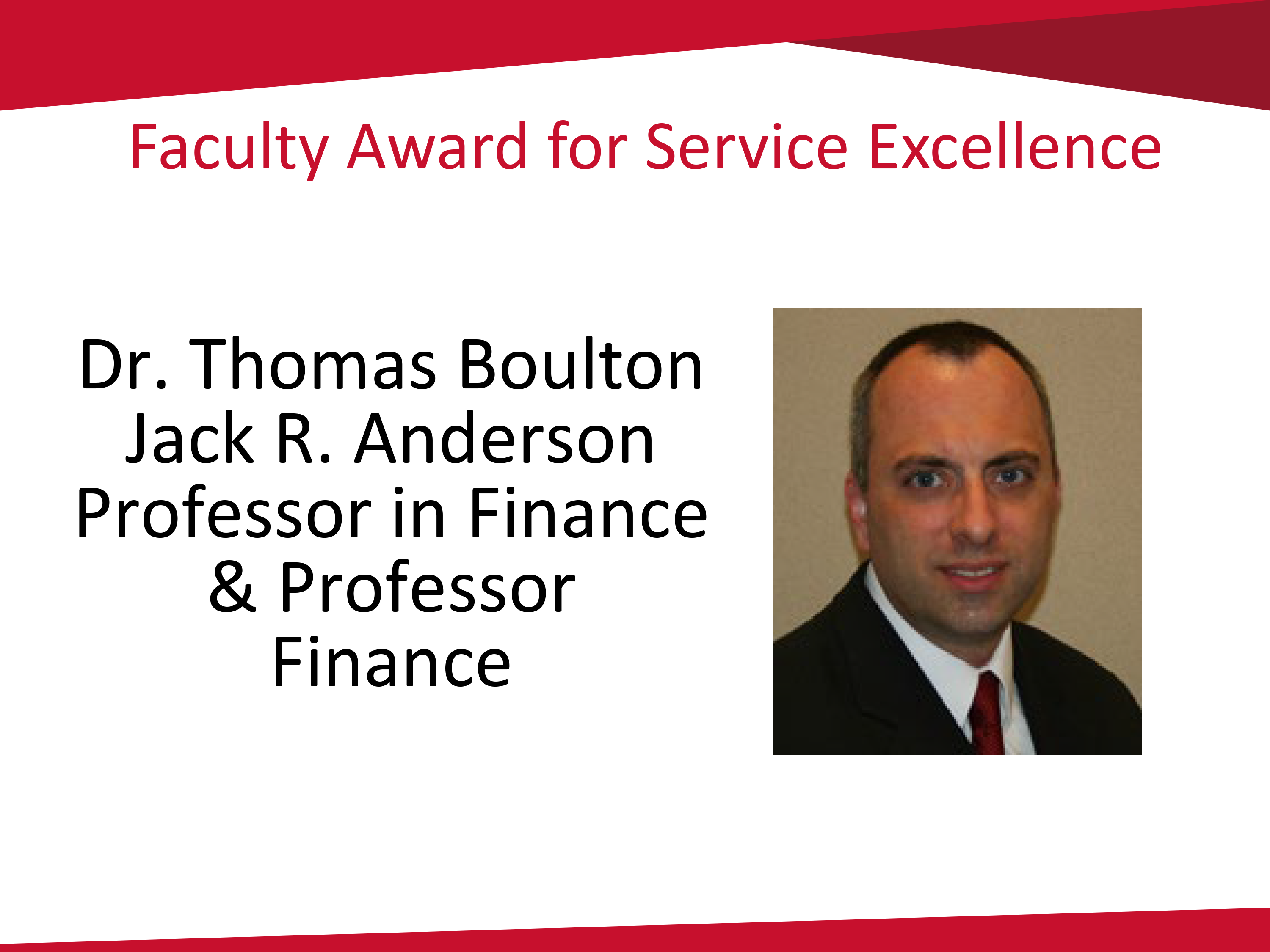 Thomas Boulton award for service excellence