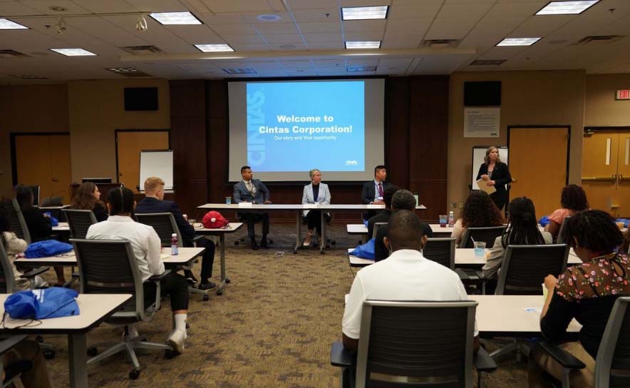 Students and employee panel at Cintas