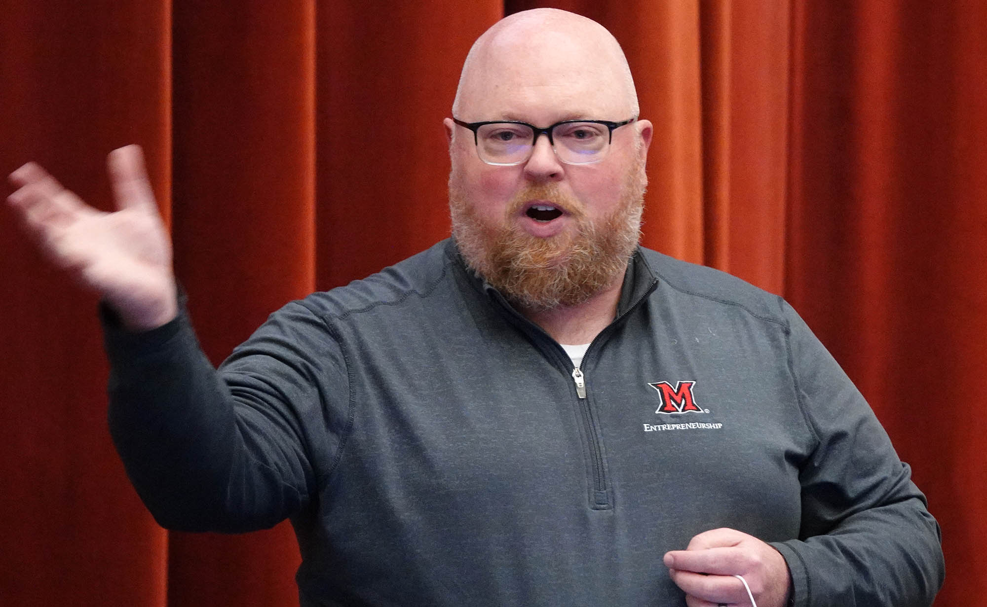 Conger at Startup Weekend speaking