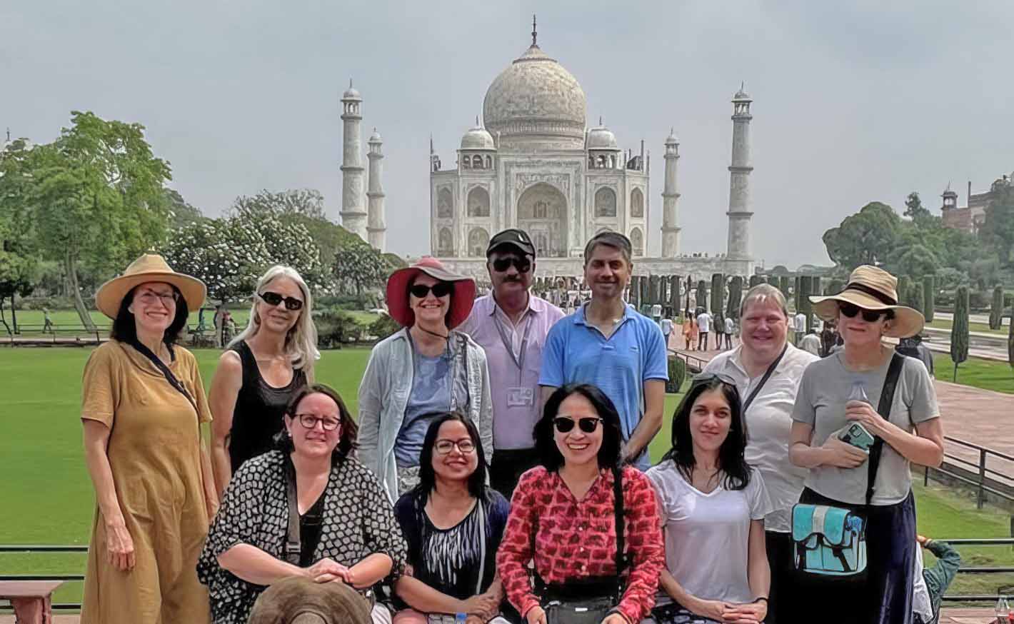 Group photo in front of Taj Mahal